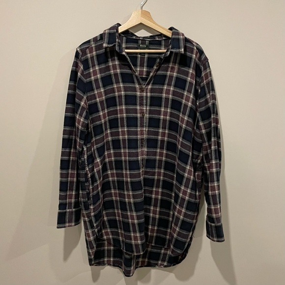 Roots Button Front Plaid Shirt - Picture 1 of 3